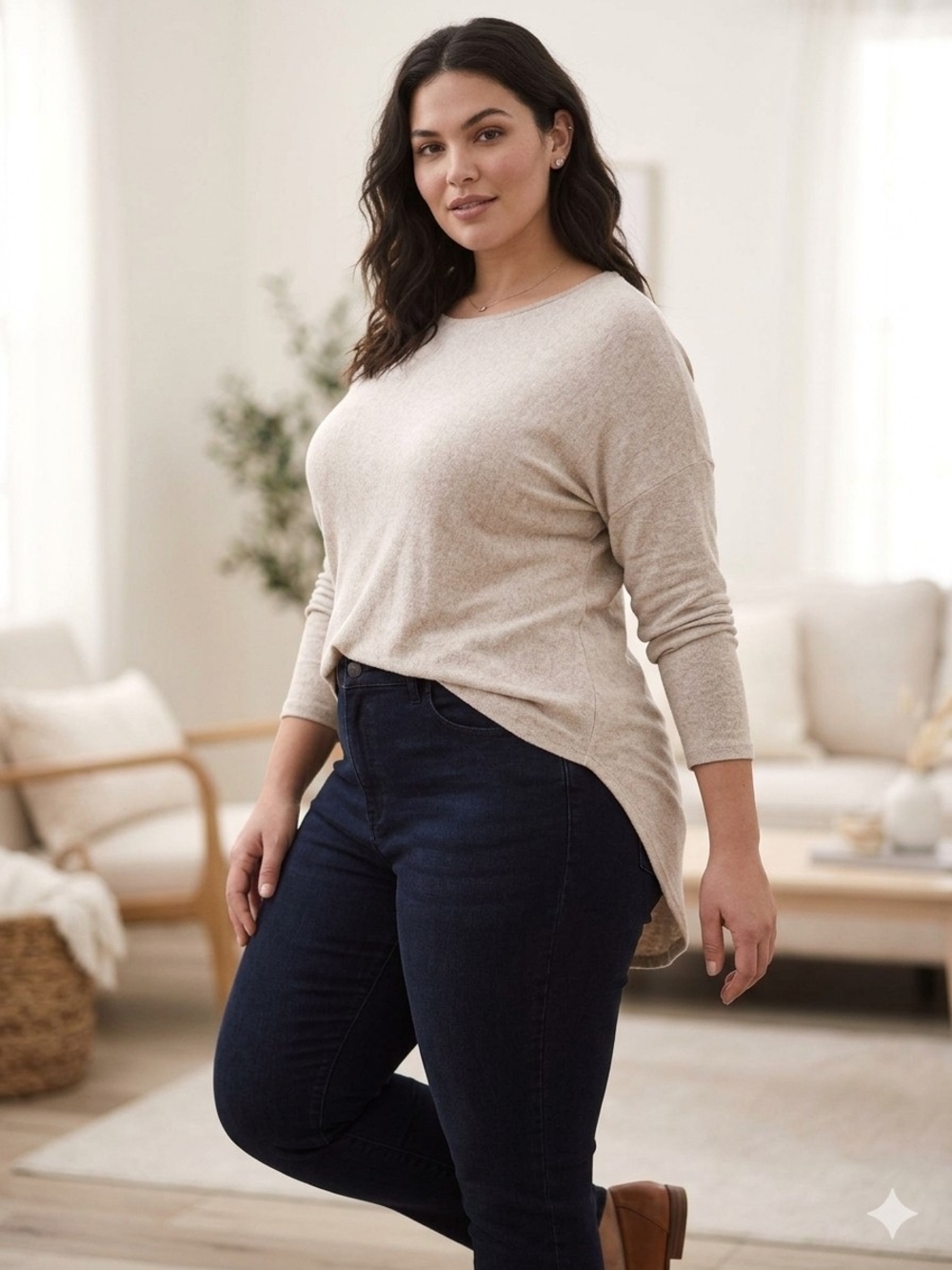 Michael Kors Neutral Beige Knit Tunic